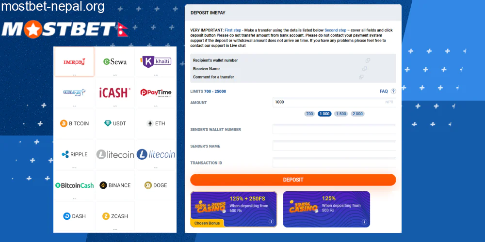मोस्टबेट नेपालमा आफ्नो पहिलो निक्षेप कसरी गर्ने भन्ने बारे चरण-दर-चरण गाइड