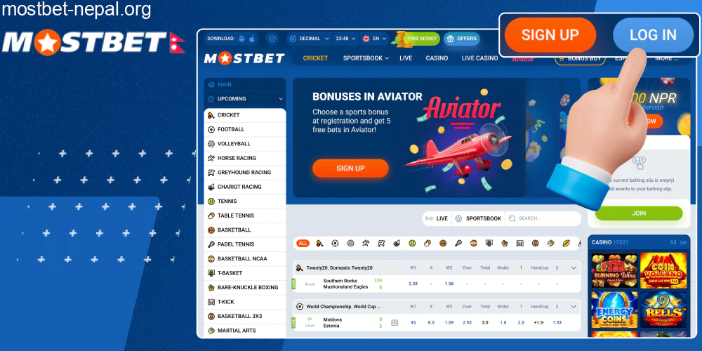 Log in with credentials